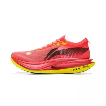 Кроссовки для бега Li Ning Feidian 5 Elite Professional Cushioning для мужчин, флуоресцентно-бежониево-красные ARMV003-16 45