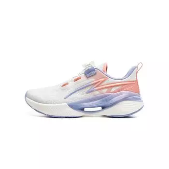 Кроссовки для бега Li Ning Kids из искусственной кожи, быстро надеваются и снимаются, обеспечивают поддержку и устойчивость, детские кроссовки для бега, стандартные, белые YKFU060-4 35