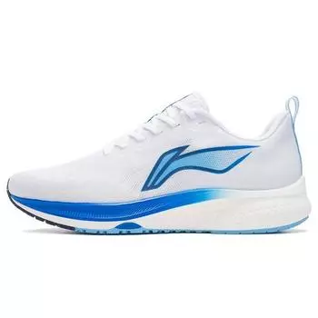 Кроссовки для бега Li Ning Red Rabbit 5 с амортизацией, нескользящие, износостойкие, с низким верхом, мужские кроссовки для бега белого и синего цвета ARMT047-2 46