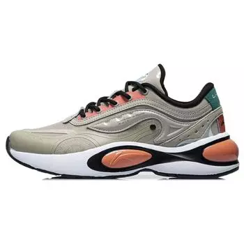 Кроссовки для бега Li Ning V8 Stability Sports Support Cushioning Low-Top для женщин, серые, красные, ARHR056-3 35