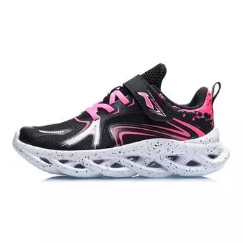 Кроссовки для бега Li Ning Youth Childrens Arc с амортизацией, износостойкие, дышащие, низкие, детские кроссовки, цвет черный, розовый YKFQ026-2 33