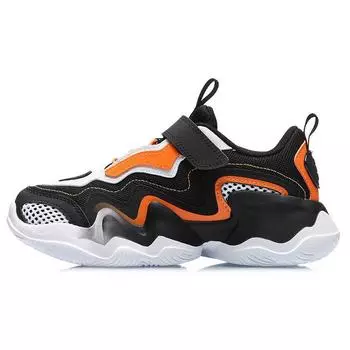 Кроссовки для бега LiNing EVO Shock Absorbing Non-Slip Wear Resistance Дышащие Легкие Низкие Кроссовки для бега для детей Черный Белый Оранжевый YKCR046-1 33