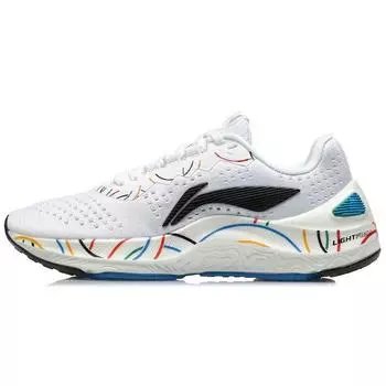 Кроссовки для бега LiNing Laning Lan с низким верхом, амортизирующие, нескользящие, износостойкие, мужские, белые, черные ARHQ079-6 44