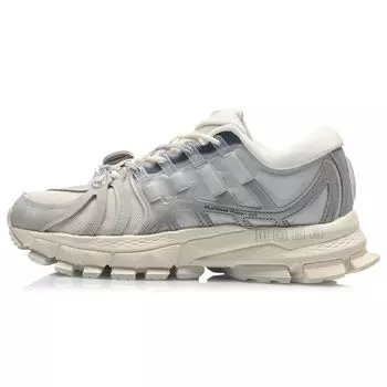 Кроссовки для бега LiNing Lianing Liejun Ace 1.5 с амортизацией, нескользящие, прочные, с низким верхом, женские, цвет яичной скорлупы - серый ARZP014-10 35