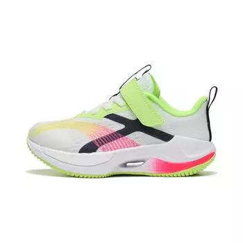 Кроссовки для бега LiNing Ultra Light 20 с нескользящей подошвой и износостойкостью, детские кроссовки для бега белого и зеленого цвета YKNT052-3 26