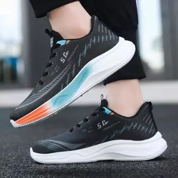 Кроссовки для бега на весну и осень, мужские, дышащие и легкие, сетчатые, спортивная мужская обувь, мягкая подошва, модная мужская обувь для путешествий 39