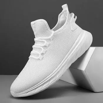 Кроссовки для бега новые мужские сетчатые дышащие спортивные туфли модные универсальные трендовые спортивные туфли 40 жёлтый