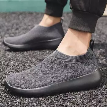 Кроссовки для бега осенние ленивые туфли мужские туфли сетчатые однопедальные спортивные туфли обувь для отдыха на природе пара повседневная обувь 37