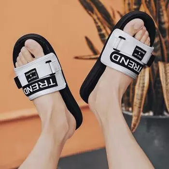 Кроссовки для бега, размер 4,5, прозрачные сандалии, дизайнерские тапочки для лучших брендов, мужские костюмы, ортопедические шлепанцы, теннис 7 чёрный