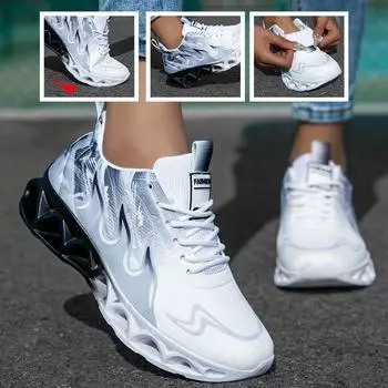 Кроссовки для бега женские, легкие сетчатые, дышащие и удобные плоские мягкие теннисные туфли, кроссовки для женщин с клинковым механизмом 36 чёрный