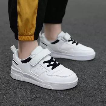 Кроссовки для девочек, обувь для мальчиков, легкие школьные слипоны, белые для мальчиков, кроссовки для детей, детская обувь унисекс EU:29 чёрный