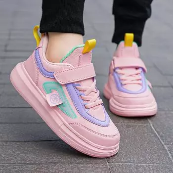 Кроссовки для девочек, обувь для мальчиков, легкие школьные слипоны, белые для мальчиков, кроссовки для детей, детская обувь унисекс EU:29 белый