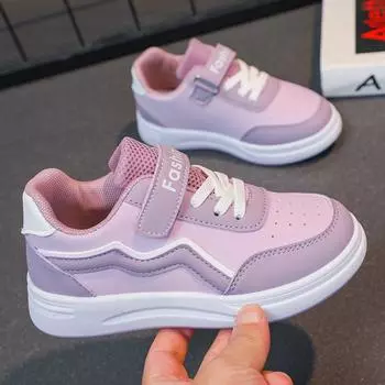 Кроссовки для девочек, осенне-зимние новые модные корейские нескользящие повседневные кроссовки с мягкой подошвой 26