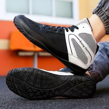 Кроссовки для фитнеса в помещении, размер 39-46, профессиональные боксерские туфли, сетчатые, дышащие, боксерские, борцовские, спортивные туфли 39