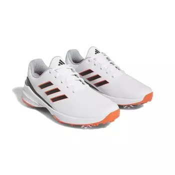 Кроссовки для гольфа Adidas ZEDGE 23 Мужская обувь Белый/Черный/Полусолнечно-красный 27,0 см 2E