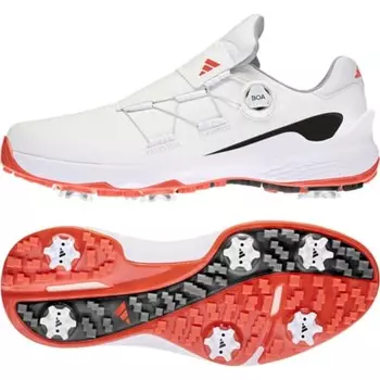 Кроссовки для гольфа Adidas Zedgy 23 Boa мужские белые/черные/полусолнечно-красные 27,0 см