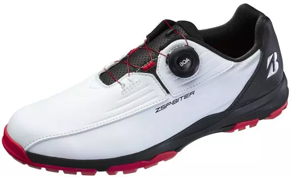 Кроссовки для гольфа BRIDGESTON Spikeless Zero Spike Biter Light SHG350 белого и черного цвета 2024 года, модель 26,0 см, мужские