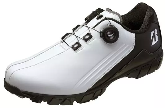 Кроссовки для гольфа BRIDGESTONE GOLF Zero Spike Biter Wide SHG380 см 4E мужские белые/черные 26,5