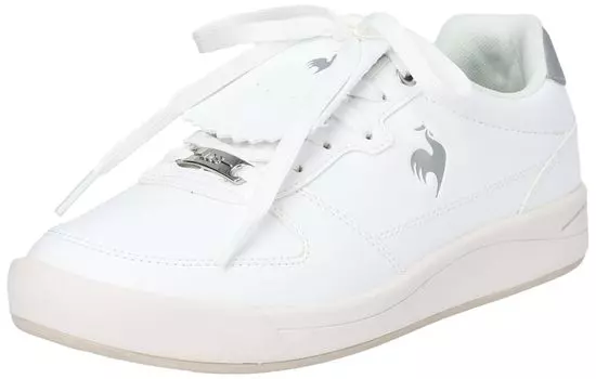 Кроссовки для гольфа Coq GRAND EST CL без шипов унисекс с кисточками стильные легкие дышащие подошвы с цепким креплением WHSV см [Le Sportif] [LCS G] (Белое серебро)