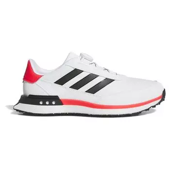 Кроссовки для гольфа S2G SL Boa 24, красные, см 3E [Adidas Golf], мужские, белые/черные/Lucid 27,0