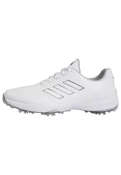 Кроссовки для гольфа Zed G 23 Обувь Silver Metallic cm 2E [Adidas Golf] Мужские белые/темные металлические/серебристые 26.5