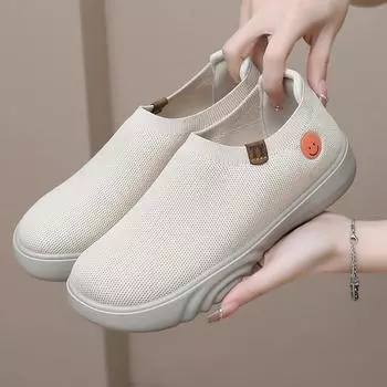 Кроссовки для ходьбы для женщин Кроссовки-носки Слипоны Дышащие трикотажные сетчатые кроссовки Удобные повседневные спортивные мокасины Женские кроссовки для бега 35