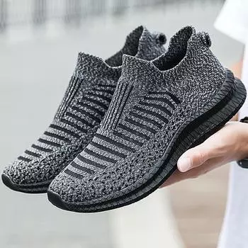 Кроссовки для ходьбы мужские повседневные плоские удобные легкие кроссовки дышащие модные оригинальные теннисные туфли для мужчин 38 чёрный