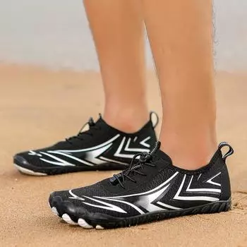 Кроссовки для ходьбы нескользящие походные кроссовки для воды быстросохнущие кроссовки дышащие износостойкие принадлежности для походов по озеру 36 чёрный