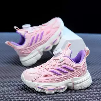 Кроссовки для мальчиков и девочек на осень и зиму, детская мягкая легкая обувь для бега и тенниса, детская обувь для ходьбы для школьников 28 розовый