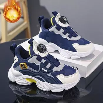 Кроссовки для мальчиков Кроссовки Теплая обувь для детей 28 чёрный