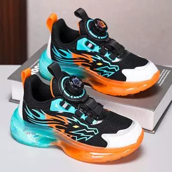 Кроссовки для мальчиков, новые летние детские кроссовки CuHK, детская спортивная обувь, нескользящая обувь Size28 ,Foot Length17.5cm синий