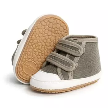 Кроссовки для маленьких мальчиков и девочек, обувь для младенцев с высоким берцем на мягкой подошве, пинетки Prewalker, обувь для прогулок в кроватку для первого ребенка, От 0 до 18 месяцев L