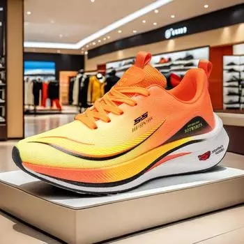 Кроссовки для марафона Carbon Plate, мужские повседневные кроссовки, удобные, легкие, спортивные, кроссовки для мужчин, теннис, ходьба, нескользящая обувь 40 зелёный