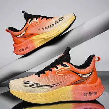 Кроссовки для марафона из углеродного волокна, мужские, дышащие, легкие, женские, удобные, спортивные, нескользящие, для отдыха 39 зелёный