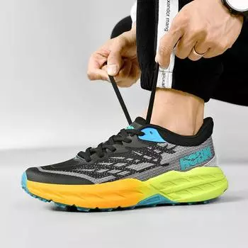 Кроссовки для марафона, мужские кроссовки для бега, дышащие, высокоэластичные, амортизирующие, мужские, легкие, спортивные, подростковые, фитнес-тренировки 39 чёрный