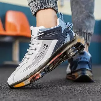 Кроссовки для мужчин, кроссовки с дышащей амортизацией, черная обувь с корзиной, модные уличные беговые повседневные спортивные баскетбольные кроссовки 41