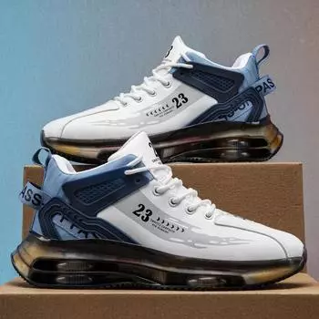 Кроссовки для мужчин, кроссовки с дышащей амортизацией, черная обувь с корзинкой, модные уличные беговые повседневные спортивные баскетбольные кроссовки 39 чёрный