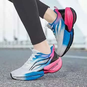 Кроссовки для мужчин, летние кроссовки для бега на полной длине с карбоновой пластиной, легкие нескользящие кроссовки для тренировок на открытом воздухе, мужские теннисные туфли 35 чёрный