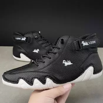 Кроссовки для мужчин, новые модные низкие ботильоны, дизайнерские туфли из натуральной кожи с мягкой подошвой для вождения, модные лоферы, женские кроссовки 36 чёрный