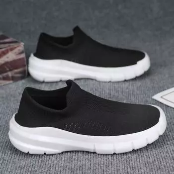 Кроссовки для мужчин Теннисная обувь Спортивная трикотажная сетка Дышащая обувь для бега Мужские легкие кроссовки Нескользящая спортивная обувь для ходьбы в тренажерном зале на открытом воздухе 39