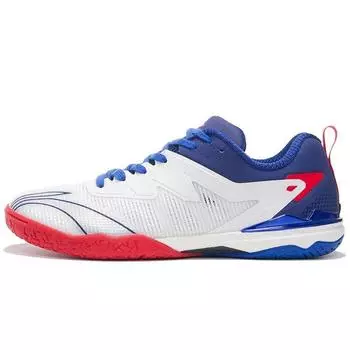 Кроссовки для настольного тенниса Li Ning Qilin 2.0 из ткани с отскоком, низкие, мужские, белые, синие, красные APPR001-2 40
