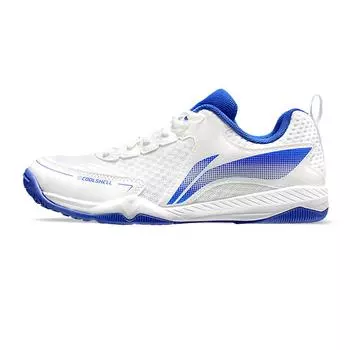Кроссовки для настольного тенниса Li Ning, удобные, простые, с амортизацией, дышащие, нескользящие, низкие, кроссовки унисекс, белые, синие APTU005-1 36