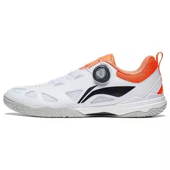 Кроссовки для настольного тенниса Li Ning Mage Pe Shock Absorbation Low Top унисекс белые оранжевые APTT023-1 41