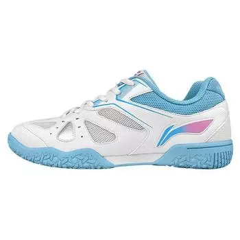 Кроссовки для настольного тенниса Li-Ning Eagle Eye с амортизацией, противоскользящие, износостойкие, с низким верхом, унисекс, белые, синие APTU013-6 36