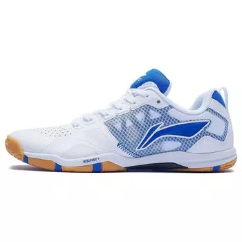 Кроссовки для настольного тенниса Li-Ning Eagle Eye 2.0 Pro с нескользящей износостойкой дышащей подошвой, мужские, белые, синие APPT009-1 37