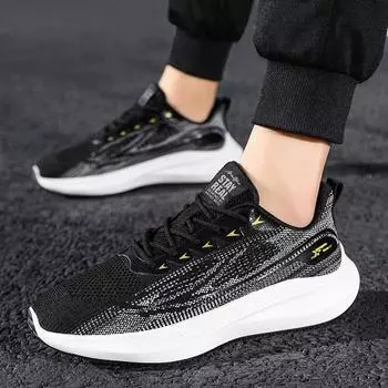 Кроссовки для отдыха на открытом воздухе, мужские модные спортивные кроссовки для ходьбы, сетчатые дышащие кроссовки для фитнеса, кроссовки для бега, новые кроссовки на платформе 39 чёрный