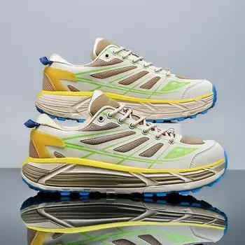 Кроссовки для пар для мужчин и женщин, толстая подошва, амортизация, повседневные кроссовки для бега на открытом воздухе, роскошный дизайн, кроссовки для бега для мужчин 36 бежевый