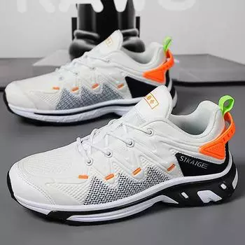 Кроссовки для походов, мужские, легкие, удобные, нескользящие, спортивные, повседневные, новые, с мягкой подошвой, кроссовки для бега для мужчин 39 белый