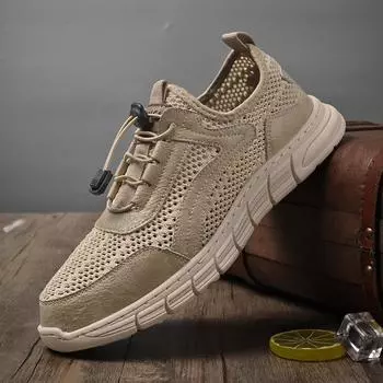 Кроссовки для походов мужские летние дышащие полые мужские туфли сетчатые кроссовки большого размера модные легкие мягкие подошвы повседневные туфли мужские 38