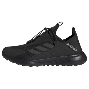 Кроссовки для походов с технологией Quick Dry Cooling Terex Voyager 21 RDY Travel LTF99 Core White cm [Adidas] Slip-On HEAT. Мужская черная/углеродная/обувь (HP8623)